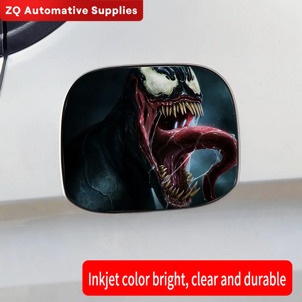 Car Stickers Venom Car Pull Fuel Tank Stickers Funny Car Waterproof Stickers Pull Fuel Consumption Decal Exterior Accessories