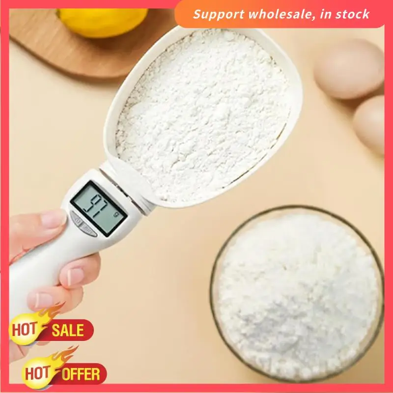 RISE-Food Measuring Scoop Scale,Food Scale With Nutritional Calculator,Weighing Spoon Scale 800G/1G High With Lcd Screen 3Pcs