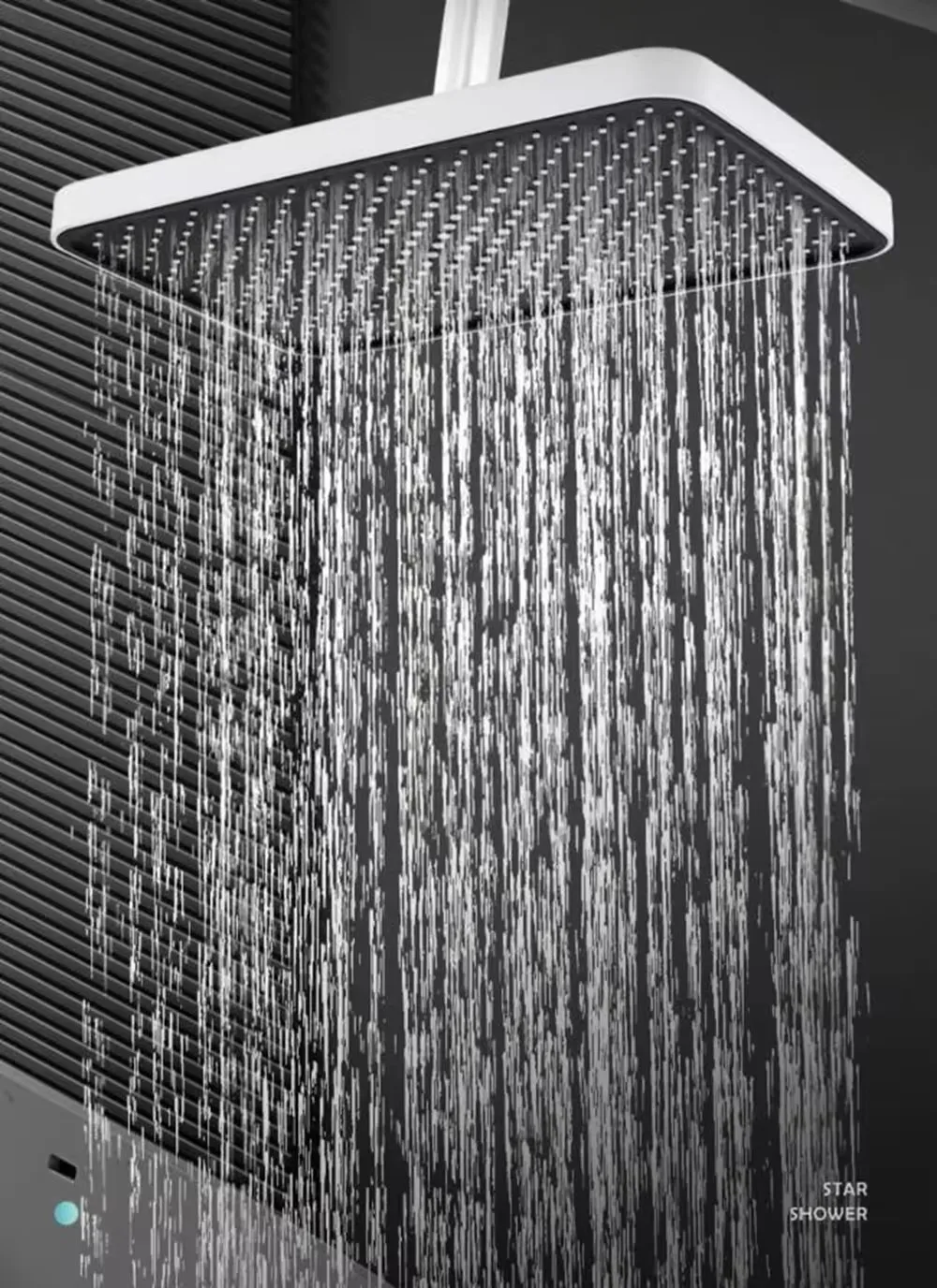 

12 Inches Big Panel Large Flow Ceiling Mounted Supercharge Shower Head Set 3 Modes High Pressure Abs Rainfall Bathroom Shower