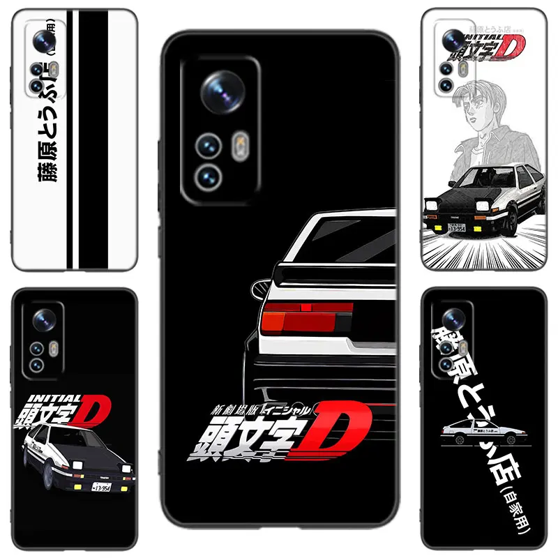 Initial D AE86 Case Black Phone Case For Xiaomi 10 11 13 12 Lite NE 9T 10T 11T 12T 12S 13T 14 Pro 9 SE 10i 11i 12X Civi 2 3 4 5G