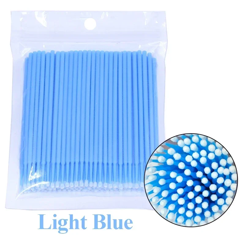 Cleaning Micro Brush Lash Extension 100Pcs Eyelash Cotton Swab Individual Eyelashes Microbrush Beauty Makeup Clean Remover Tools
