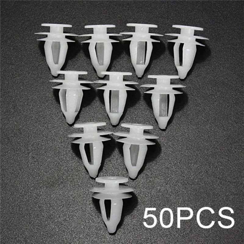 50pcs Exterior Side Moulding Clips Door Trim Clips For Citroen Saxo Xsara Berlingo Car Fastener Parts NEW