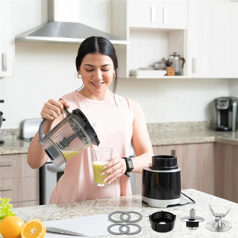 A76G-7Pcs Blender Replacement Parts For Oster, Blender Ice Blade With Jar Base Cap, Accessories For Oster Osterizer Blenders