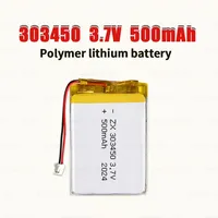 1-10PCS Li Polymer Battery 3.7V 500mAh 303450 LiPo Lithium Batteries for Monitor Tracker Learning Machine Led Light Rechargeable