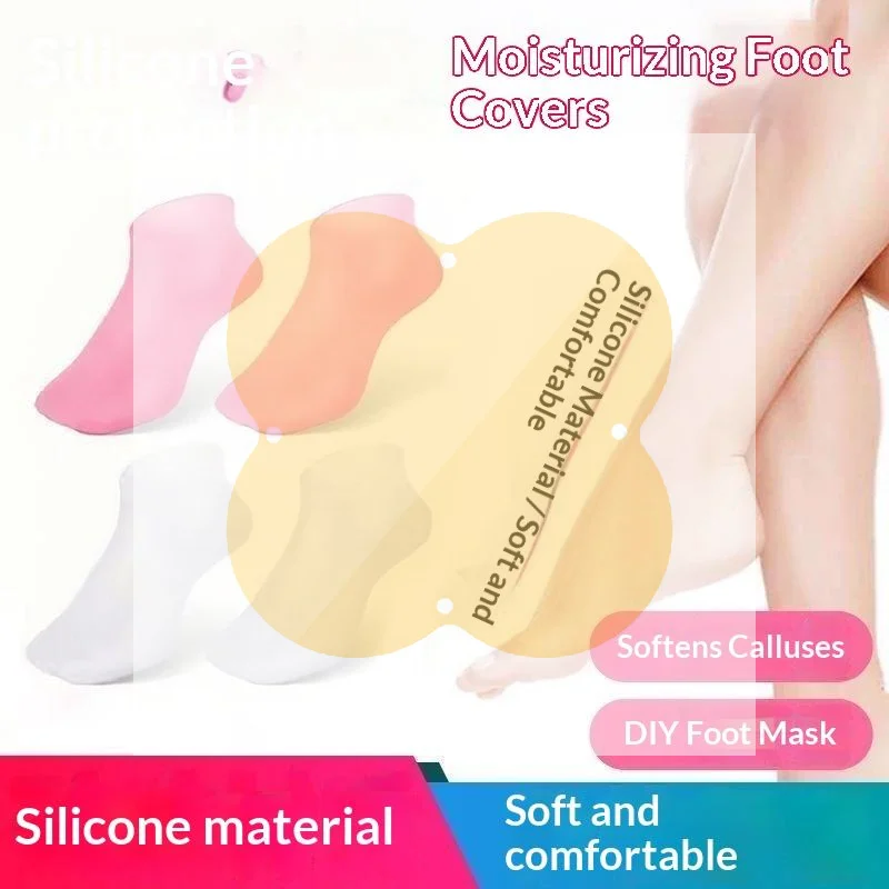1 Pair Silicone Moisturizing Socks Exfoliating Gel Heel Socks Callus Cracked Dead Skin Remove Protector Pain Relief Foot Care