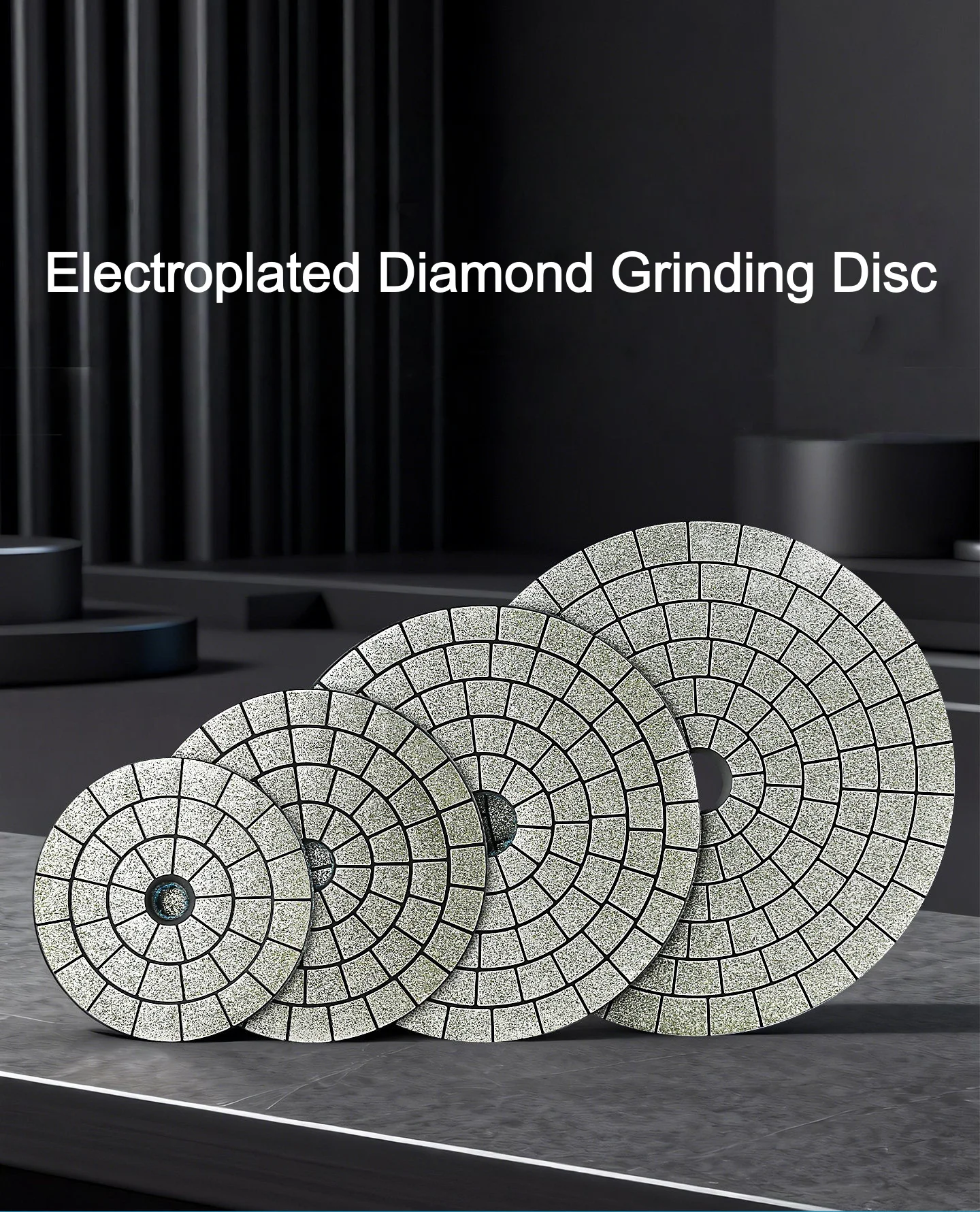80/100/125/150mm Galvanisierte Diamant-Schleifscheibe Polierpad für Fliesen, Glas, Metall, Holz, Kantenbearbeitung, Entgratung, Polieren – Detail 1