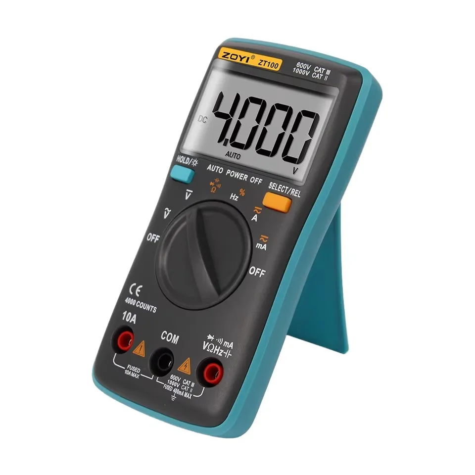 ZOYI ZT100 Smart Digital Meter with  LCD AC  Meter 4000 Counts Auto Range Feature