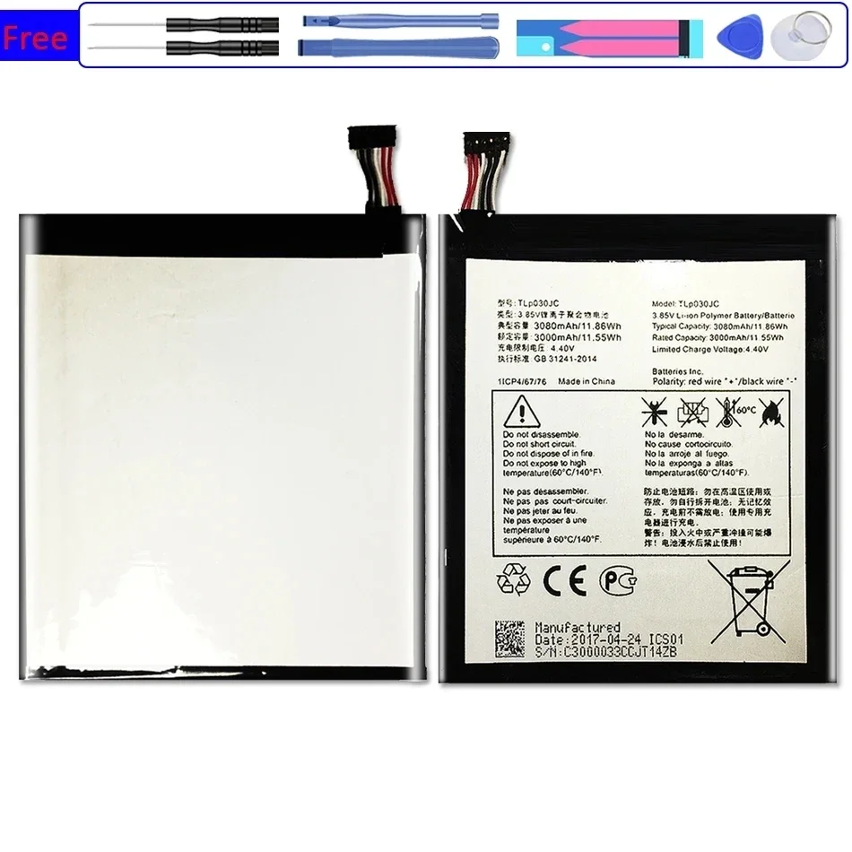 

Аккумулятор мобильного телефона для Alcatel One Touch A3 XL 9008 9008X 9008D TLP030JC 3080 мАч