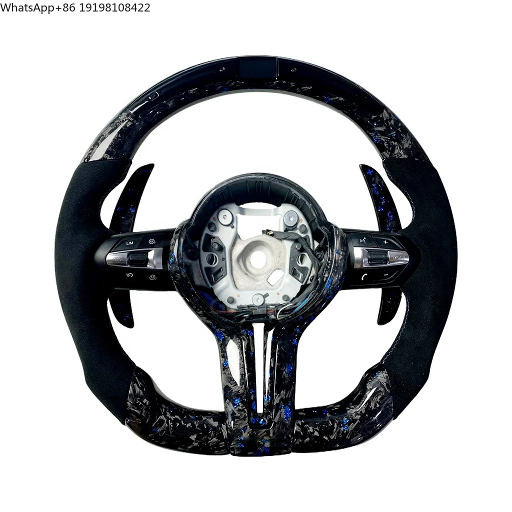 

Forged Carbon Fiber Steering Wheel W/M1 M2 Buttons & Half Alcantara for BMW G-Series G80 M3 G82 M4 X3/X4/X5/X6 G20 for BMW M
