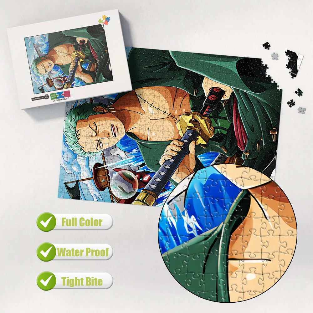 One Piece Zoro Anime Jigsaw Puzzle Large Size Multi-Specification Diy Puzzles with Box Educational Toys The Best Gift for Family