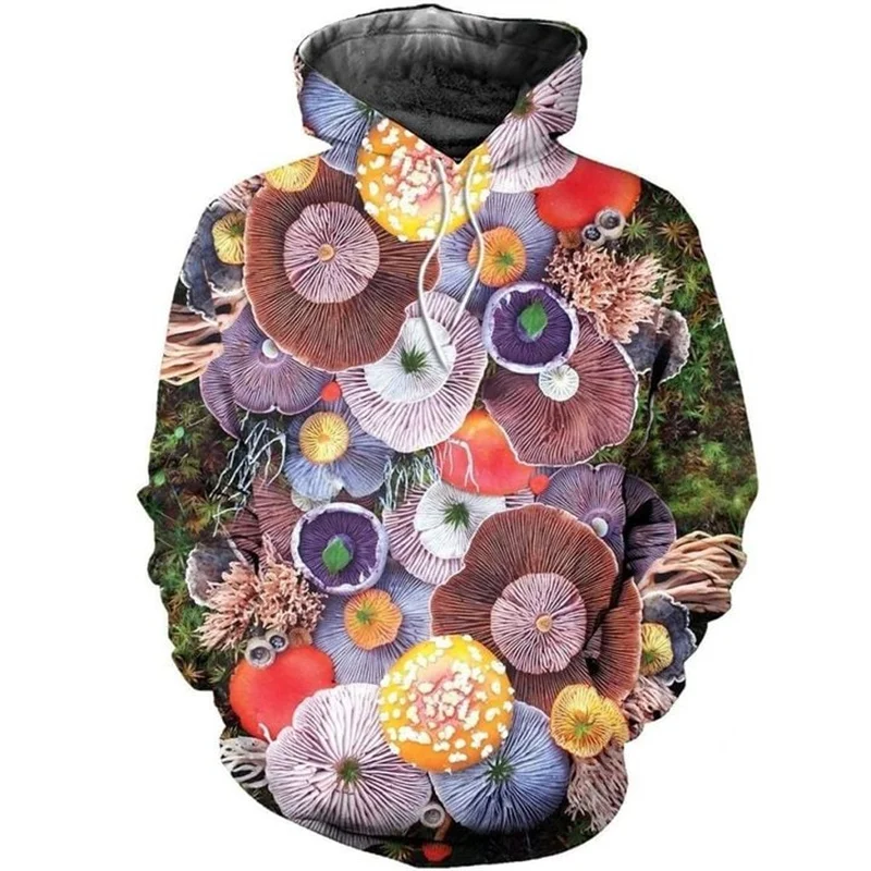 

Newest Plants Mushroom Camo Funny Sweatshirt 3D Printing Hoodies Casual Sweatshirts Men Women Clothing Casual Streetwear Hoodie