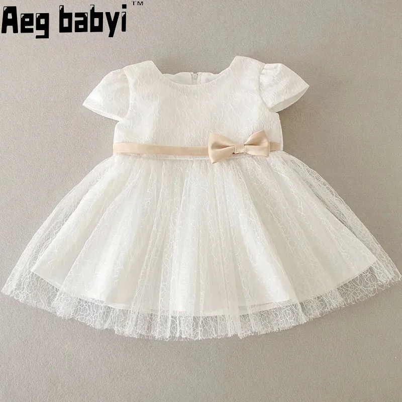 

Summer New Baby Girl Dress Baptism Dress White Lace Infant Baptism Birthday Party Wedding Princess Dress Baby Clothing 0-24M