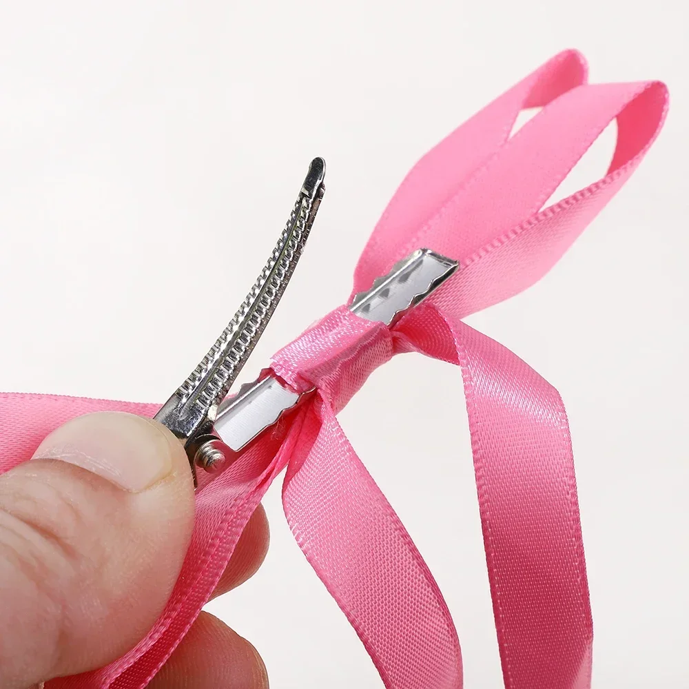 2 Pcs Hair Bow Hairpin for Women Girls Ribbon Hair Clips Headwear Black White Bow Top Clip Children Female Hair Accessories