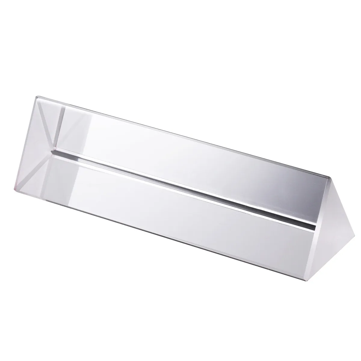 Crystal Triangular Optical Glass Prism 10030Mm for Teaching Physics Light Spectrum Disperse Rainbow Color Separation