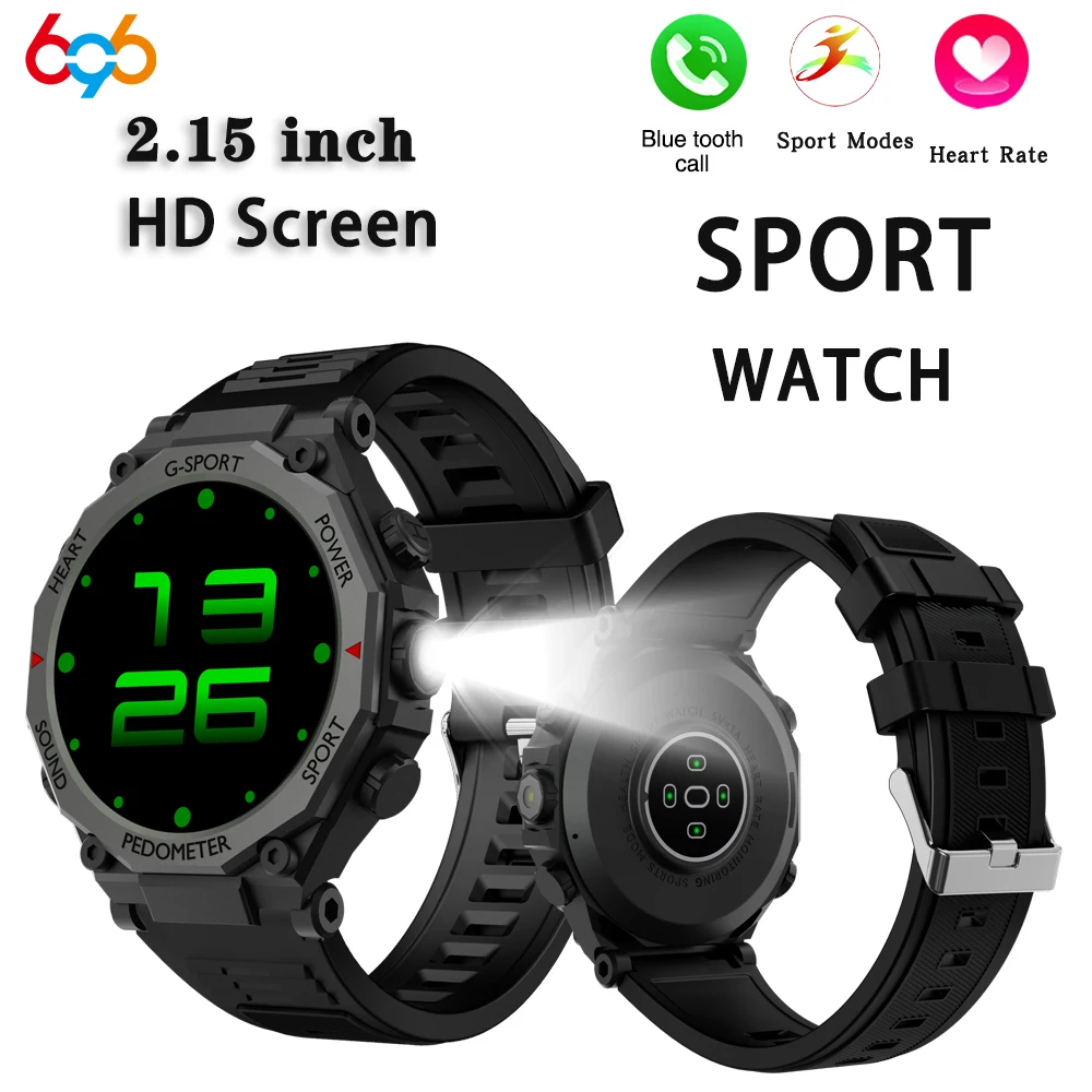 

Мужские спортивные уличные фитнес-светодиодные фонарики с синим зубом, умные часы, пульсометр, здоровье, голосовой помощник, SOS, погода, умные часы