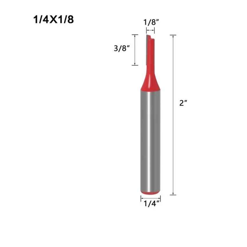 Set Router Bit Accessories Cutter Double Flute Parts Straight Woodworking 1/4inch Shank 7pcs For Wood Kit Milling