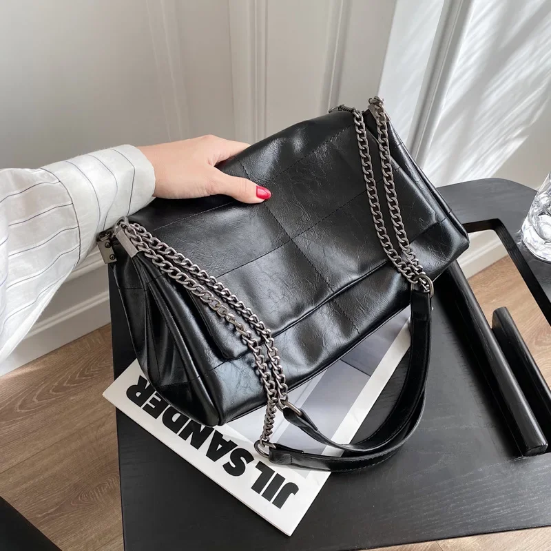 2024 Hot Sell  New Fashion Women\'s Commuter Bags Niche Chain Crossbody Bag Ladies Shoulder Large Capacity Handbag Cross Square