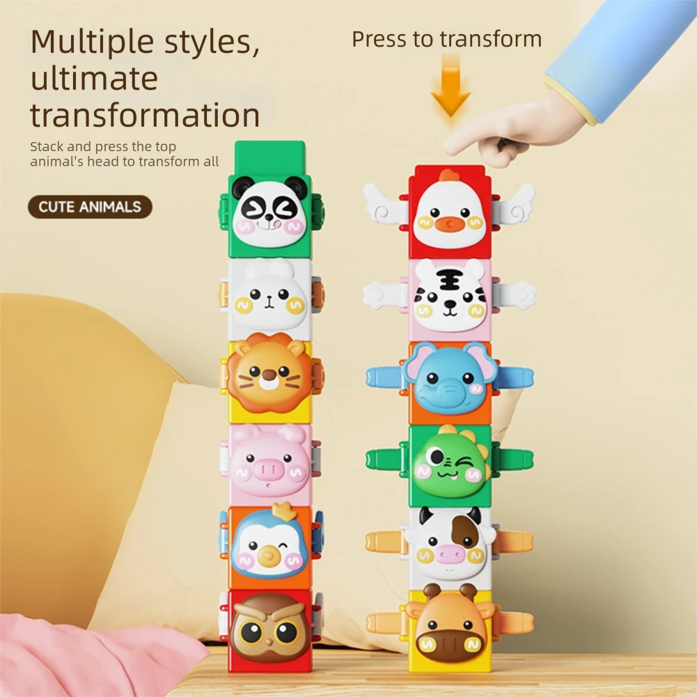Fun Press Animals Stacking Game Early Educational Toy For Daily Use