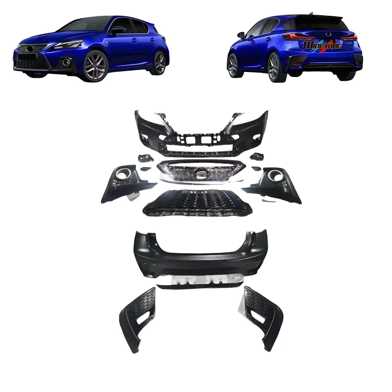 

Modification PP Plastics Front Bumper Rear Car Bumper Body Kit for Lexus CT200 CT200H 2011-2017 Upgrade to 2020