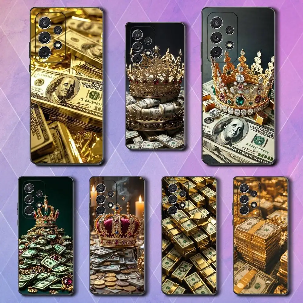 

Wealth Art Dollar Pattern Phone Case For Samsung S25,S24,S23,S22,S21,S20,S10,Ultra,Plus,Lite,FE,Soft Silicone Black Cover