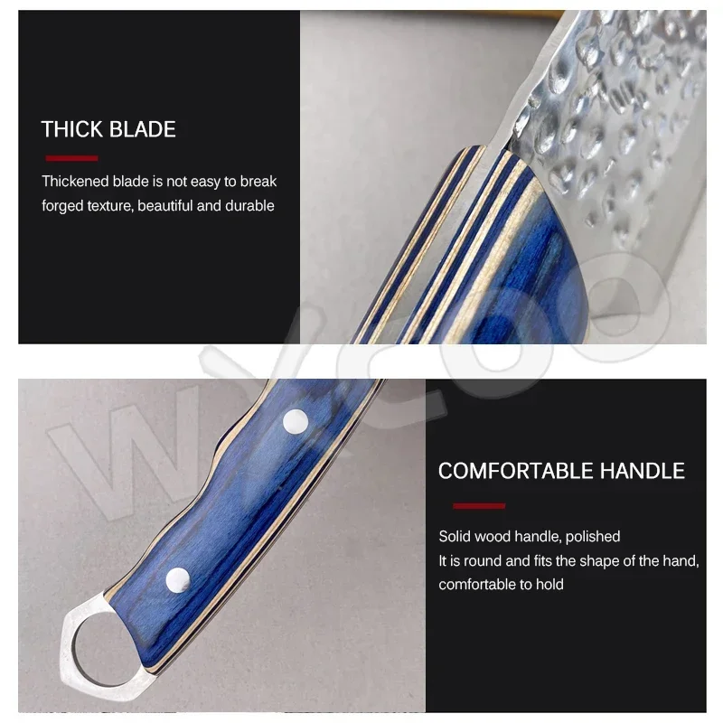 Coltello da cuoco da cucina forgiato giapponese professionale 5 cr15mov in acciaio inossidabile carne pesce frutta fetta disossare macellaio mannaia coltelli per barbecue