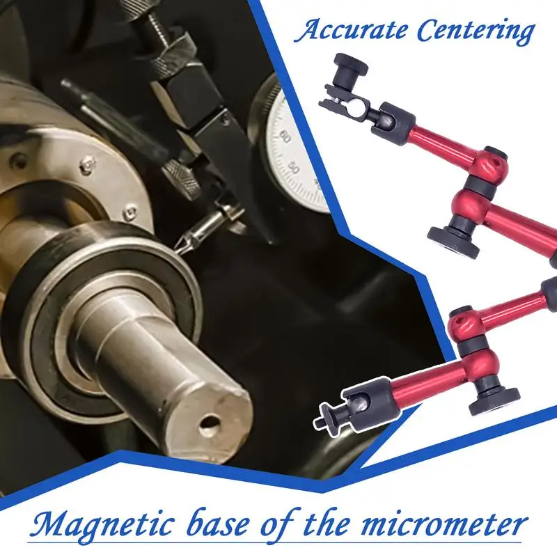 Magnetic Base Indicator Micrometer Magnetic Base Precision Assembly Quick Release Adjustable Stand Gear Extension for Laboratory