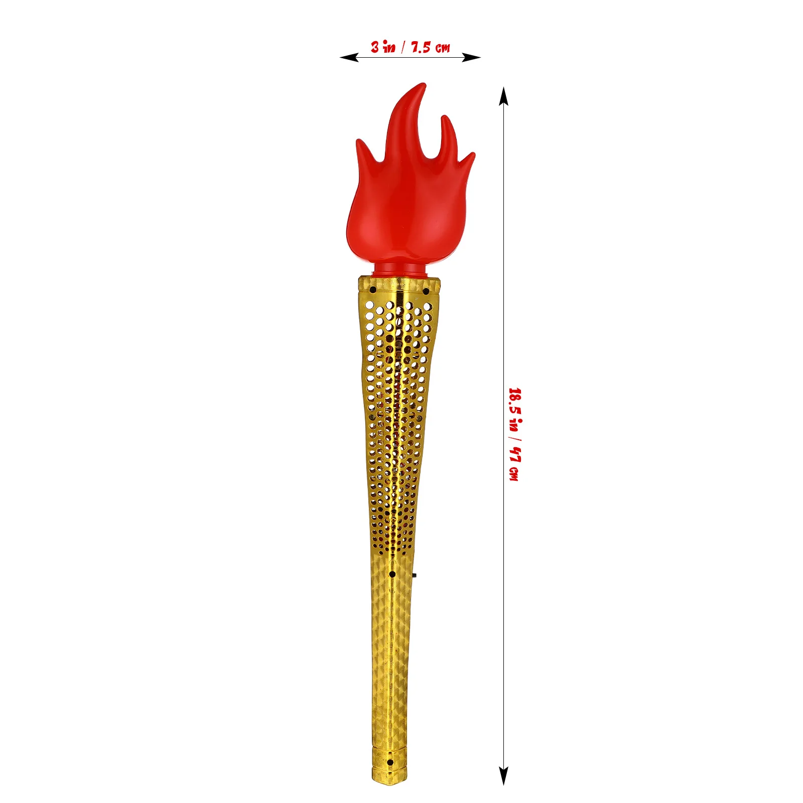 Artificial Fire Simulation Torch Girl Toys Plastic Golden School Sports Tool