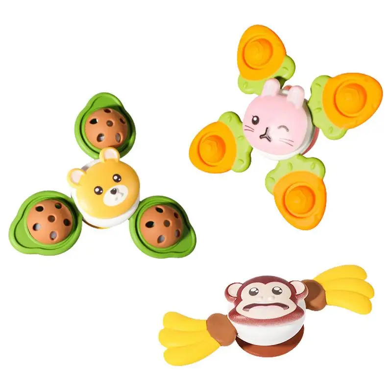 

Baby Cartoon Sea Animal Spinners Toy Suction Cup Spinner Top Educational Stress Reliever Kids Bath Toys For 0-3 Years Old Babies