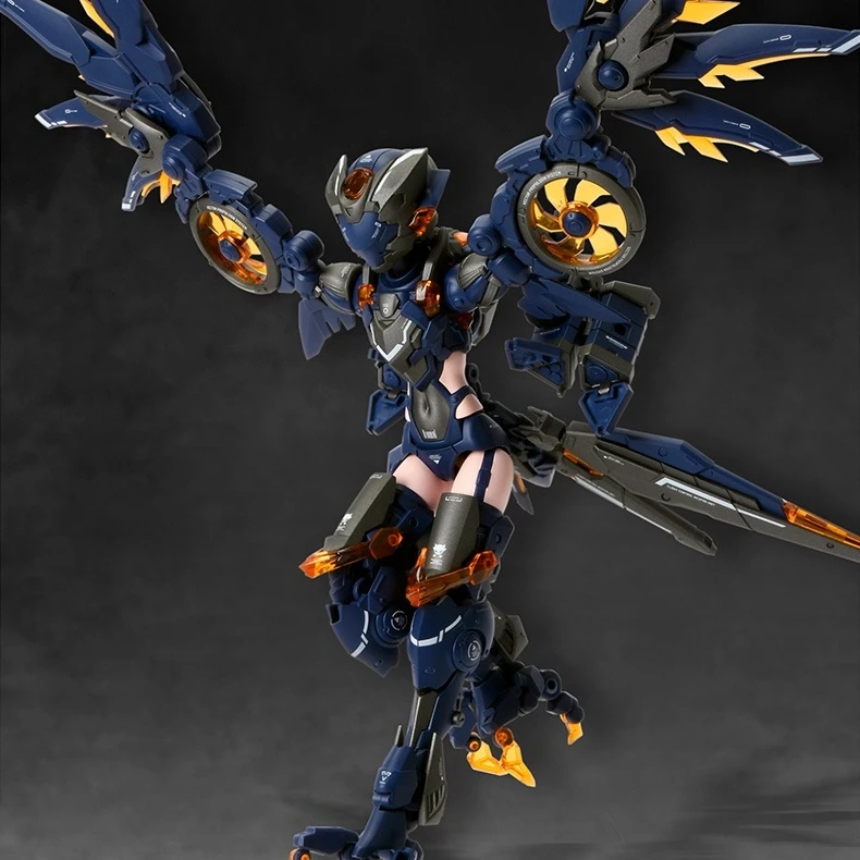 Night Shadow Sparrow-Hunting Mechanical Girl  Posable Mechanical Girl Garage Kit (Gk) Assembly Model Assemble Armor Toy