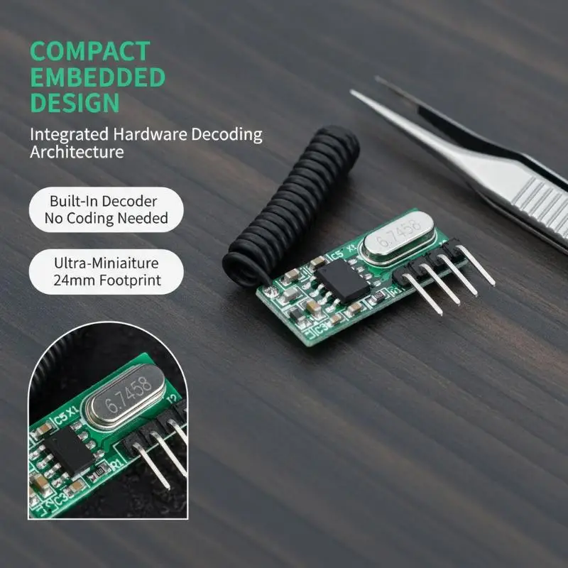 Long Range Wireless Superheterodyne Receiver Module 315MHz 433MHz for DIY Outdoor Remote Control Use
