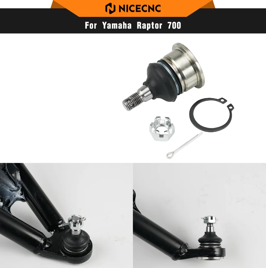 NICECNC A-Arm Upper Lower ARM Ball Joint For Yamaha Raptor 700 700R 660R YFZ450 450R GRIZZLY 550 700 2009-2026 ATV Accessories