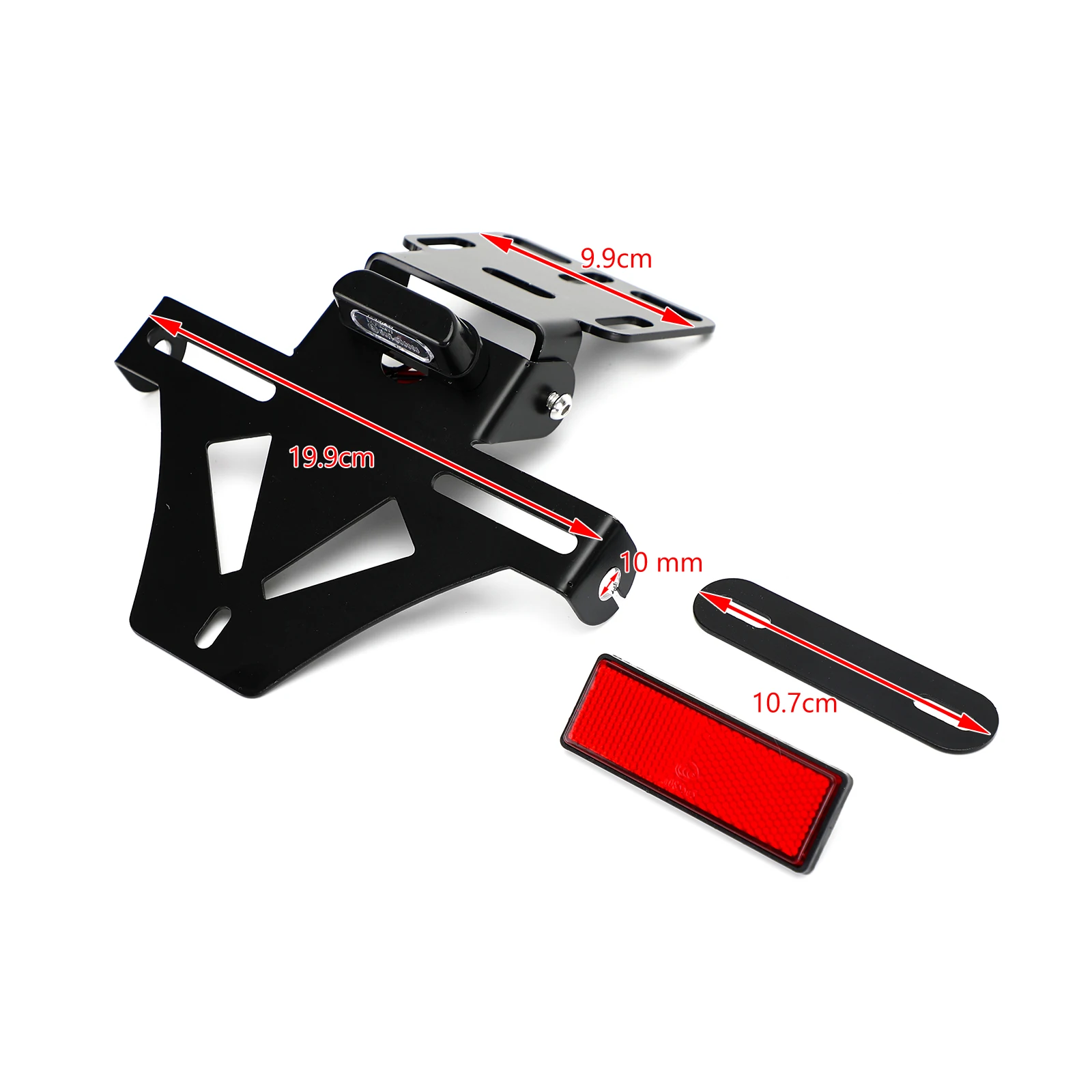 For Artudatech Universal Motorcycle License Number Plate Frame Holder Bracket Adjustable Angle Motorbike Accessories