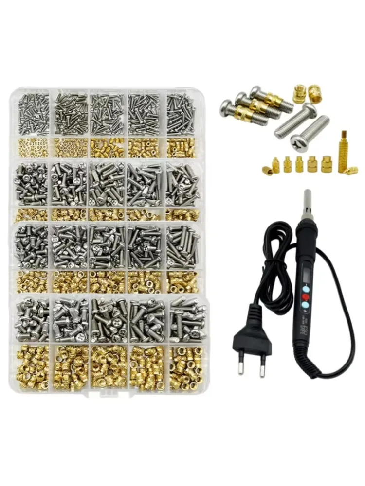 420/500 Stuks Warmte Set Insert Noten Rvs Messing Thermische Schroefdraad Inserts voor 3D Afdrukken Plastic CNC Projecten - afbeelding 2
