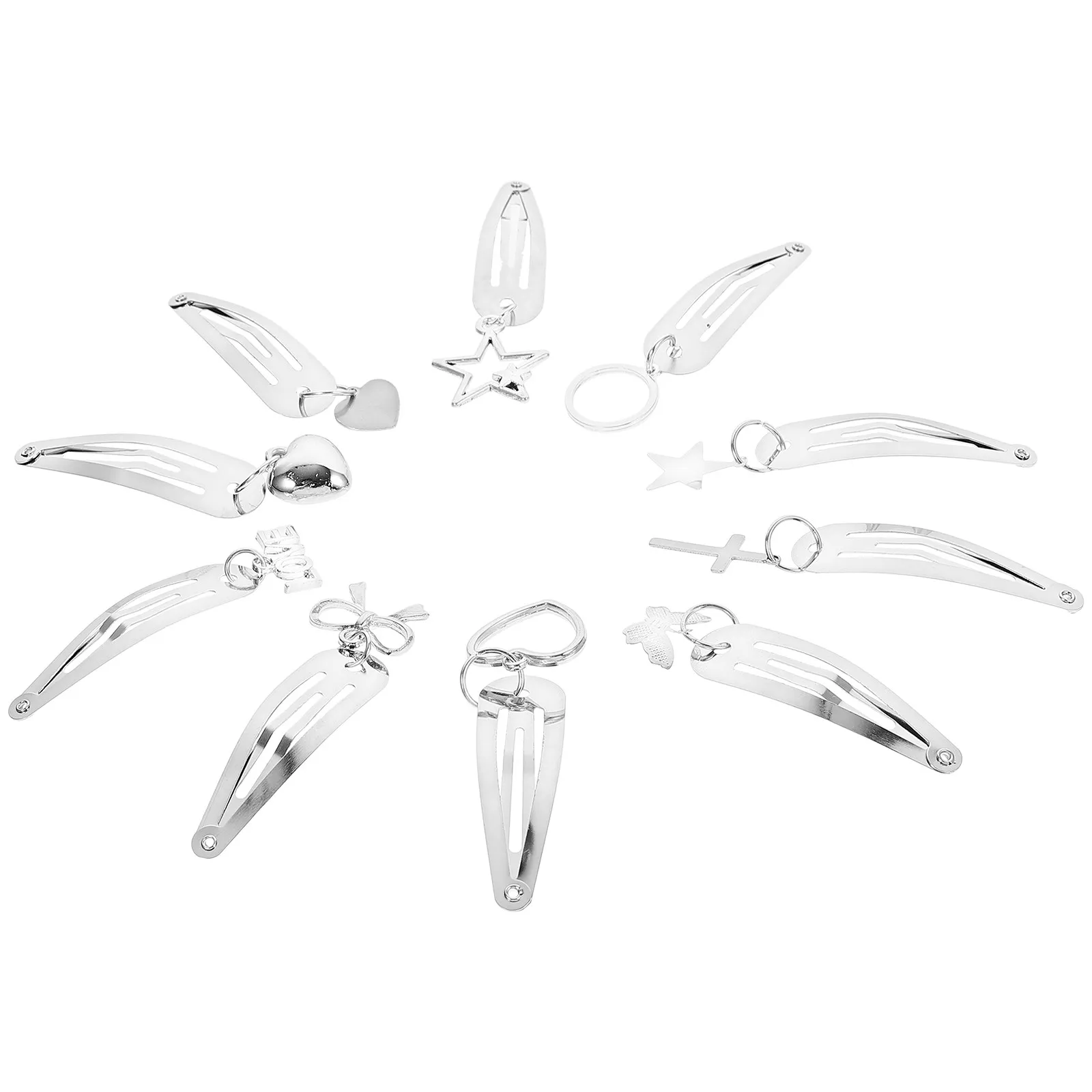 

20Pcs Snap Hair Clips Metal Hairpins Small Hair Accessories for Cosplay Birthday Wedding Hairstyles Metal Hairpin