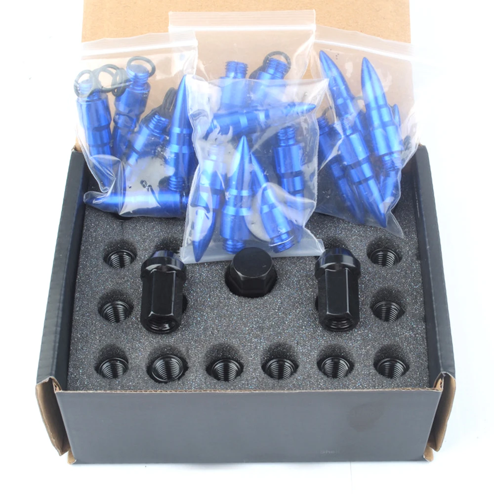 New Spike Wheels Rims Steel Lug Nuts bolt M12x1.5 M12x1.25 With Aluminum Spikes 20Pcs/set