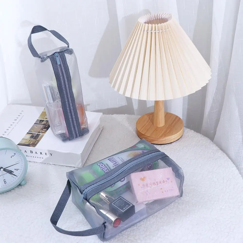 Handbag Large Capacity Toiletry Bag Transparent Women Cosmetic Bag Korean Storage Bag Zipper Makeup Bag Skin Care Storage Bag