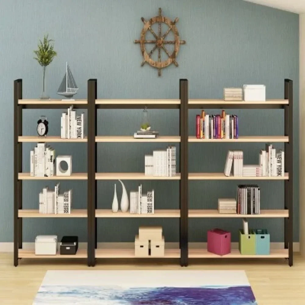 Living Room Bookshelf Household Floor Standing Bookcase Modern And Simple Display Cabinet Large Capacity Office Shelf Organizer