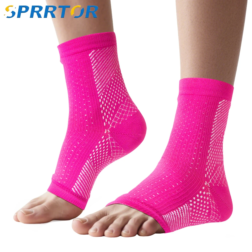 

1Pair Foot & Ankle Brace Socks for Sprained Ankle Compression Sleeve -Plantar Fasciitis Relief Brace, Foot Support for Women Men