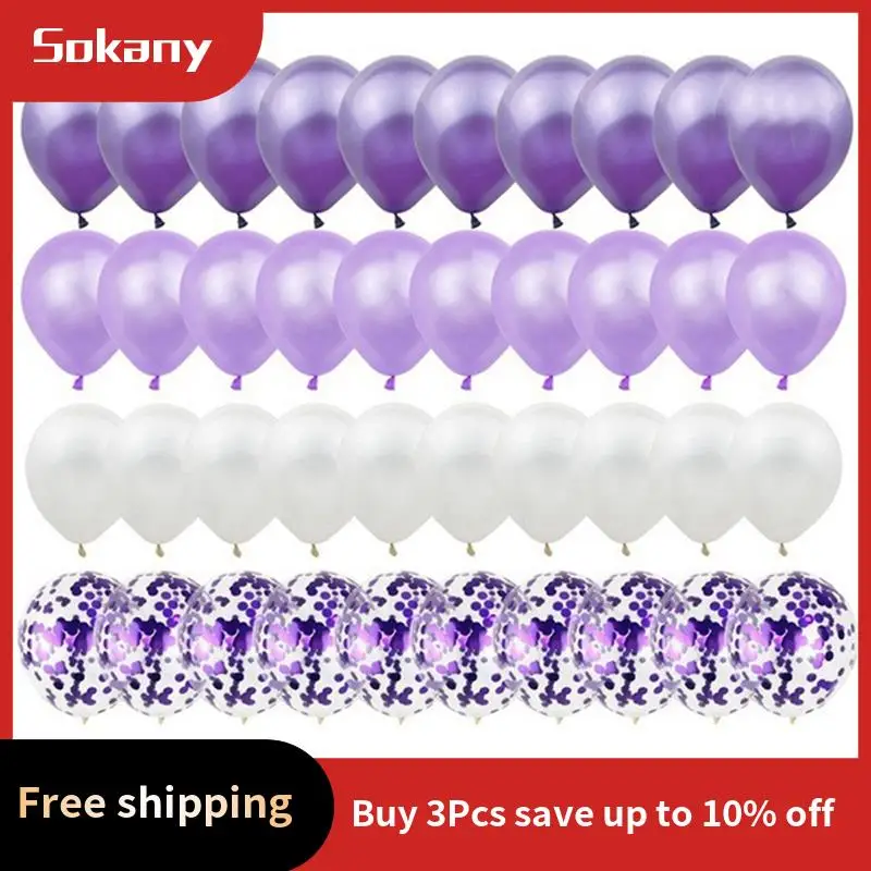 A59E-120 шт., 12 дюймов, смешанные конфетти, латексные шары для дня рождения, детского душа, свадебные шары, украшения для вечеринок, простая установка D