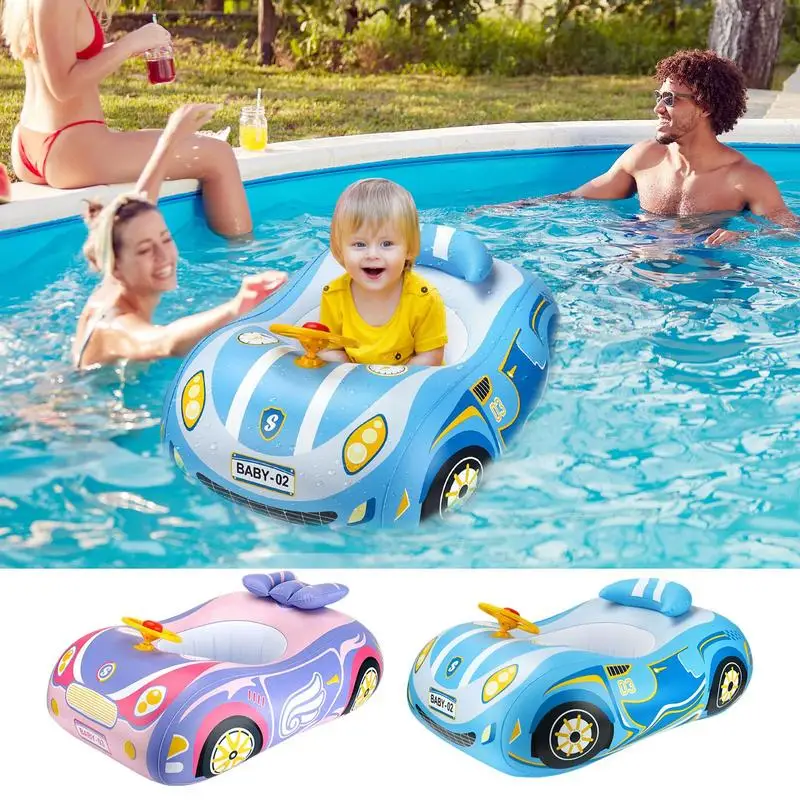 Carro Shape Blow Up Float para crianças, jogos ao ar livre, brinquedos infláveis de água, Idades 3, brinquedo de piscina, lago, praia, parte