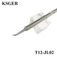 KSGER T12-JL02 J02 JS02 Soldering Iron Tips Welding Tools For Hakko FX951 Station Handle 75W Quick Heating Tins Melting Sting