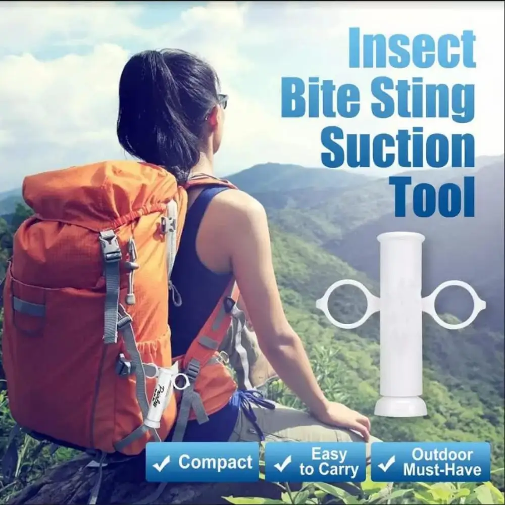 Insect Bite Extractor Bed Bug Bee Wasp Sting Sucker Natural Detox Detoxifier for Pain Relief First Aid Outdoor Tool