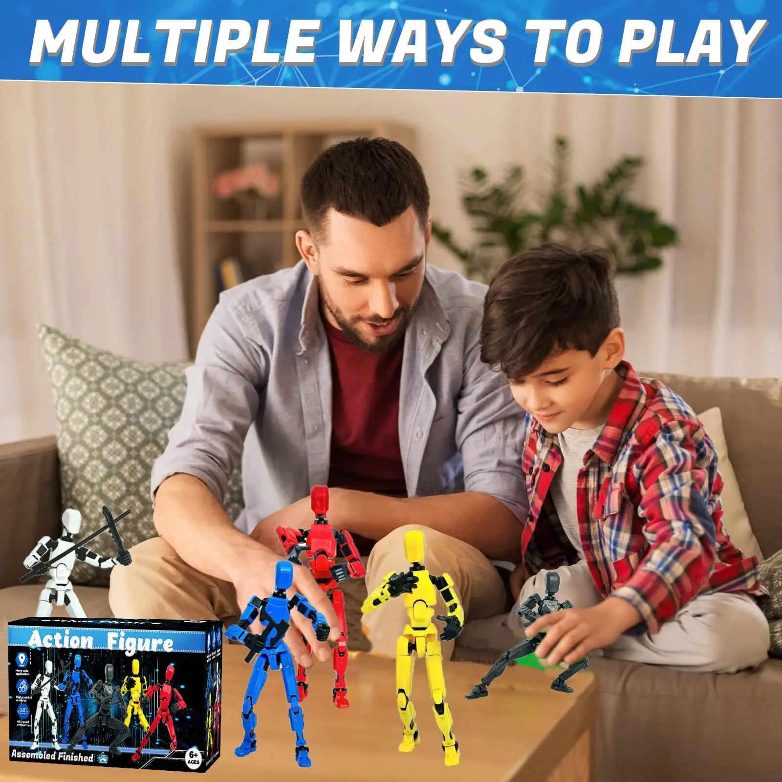 (조립 완료) T13 액션 피규어 세트 (박스 포함), 3D 프린팅 13 로봇 타이탄 13 액션 피규어, T13 액션 피규어 조립 완료