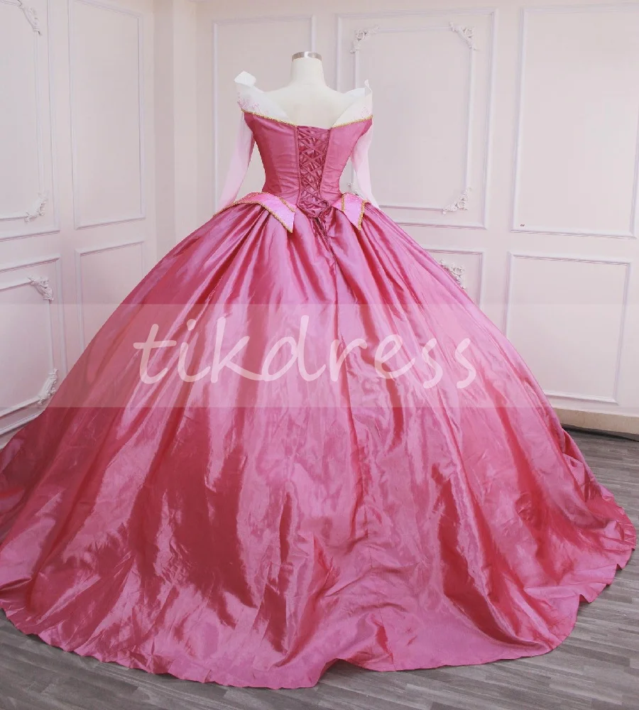 Vestido De quinceañera victoriano rosa De lujo, Vestido De Cosplay De 15 Xv Años, Vestido De encaje con flores, dulce 16, fiesta De cumpleaños personalizado, 2025
