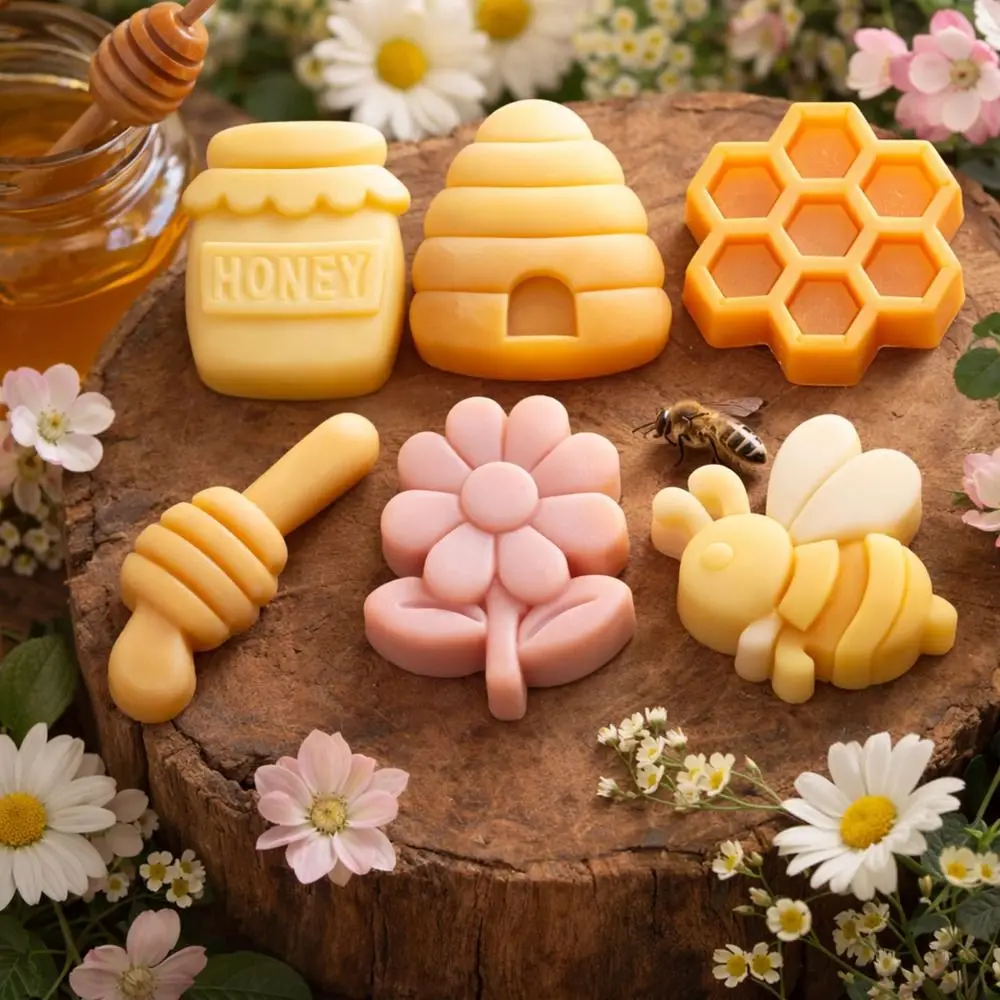 High Quality Bee Theme Mousse Cake Mold Reusable 6 Options Chocolate Dessert Mold Flexible Non-Stick Baking Mould Dessert Making