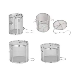 Tea Infuser Mesh Stainless Steel with Extended Chain Hook Spice Seasoning Strainer for Spices Separation Basket Kitchen Tools