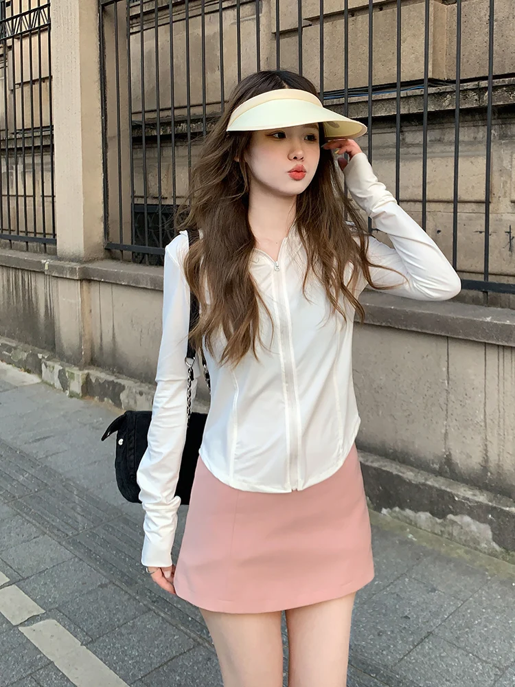 slim-fit-summer-new-ice-silk-thin-uv-protection-yoga-jacket-women's-fashionable-commute-style-zipper-pocket-long-sleeve-hoodie
