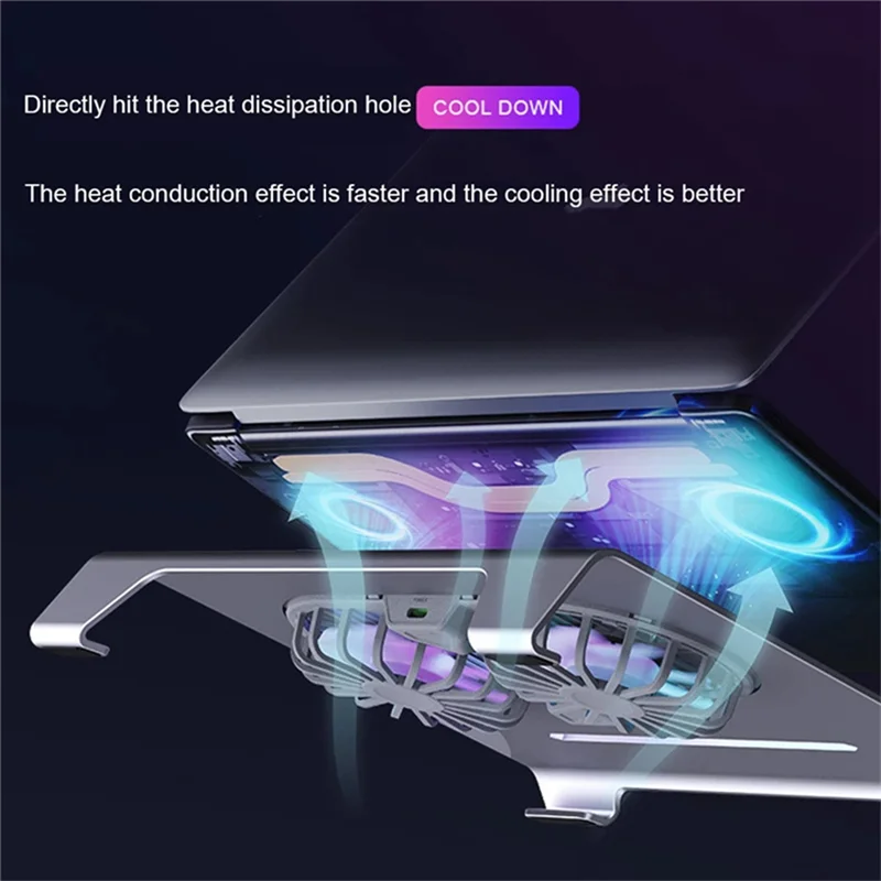 

XB-Small Portable Radiator Aluminum Alloy Dual Fan Radiator Humanized Design Bright Moon White