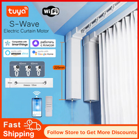 Tuya Smart Wifi Electric Smart Curtains Motor Engine Curtain Rail Track Rod Cornice System Support Google Assistant Alexa Alice