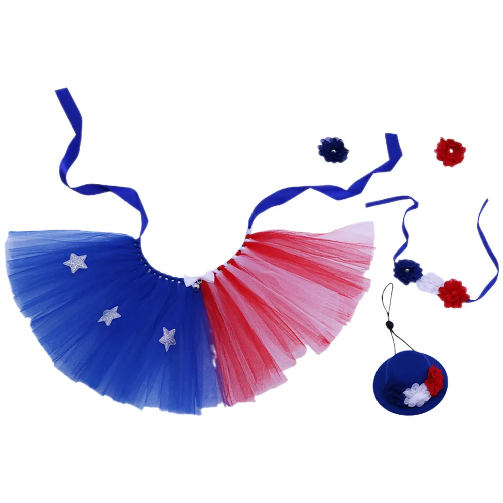 

Pet Independence Day Tutu Skirt Mesh Patriotic Costume Costumes For Small Dogs Outfits Party Dress Cat Dog Clothes